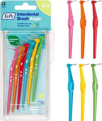 Produktbild TePe Interdentalbürsten Angle Mixed Pack ISO 0-5 (6 x, 0.80 mm)