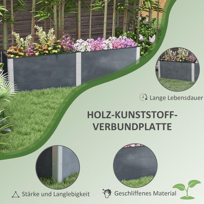 Produktbild Swisshandel24 Hochbeet, Blumenkasten, Pflanzkasten, Gemüsebeet mit Offenem Boden, Kräuterbeet für Garten, Balkon