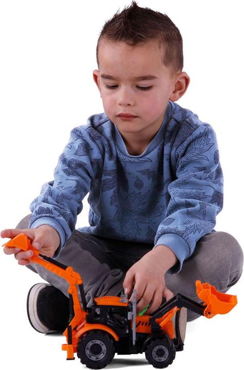 Actual product image Polesie Cavallino tractor with loader and excavator yellow, scale 1:3