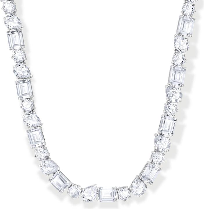 Actual product image Thomas Sabo Choker necklace with white stones in three cuts silver (925 silver, 34 - 42 cm)