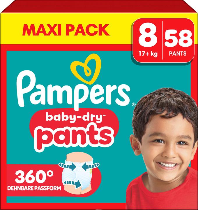 Image du produit Pampers Baby-Dry Pants (Taille 8, Pack semi-mensuel, 58 pièce(s))