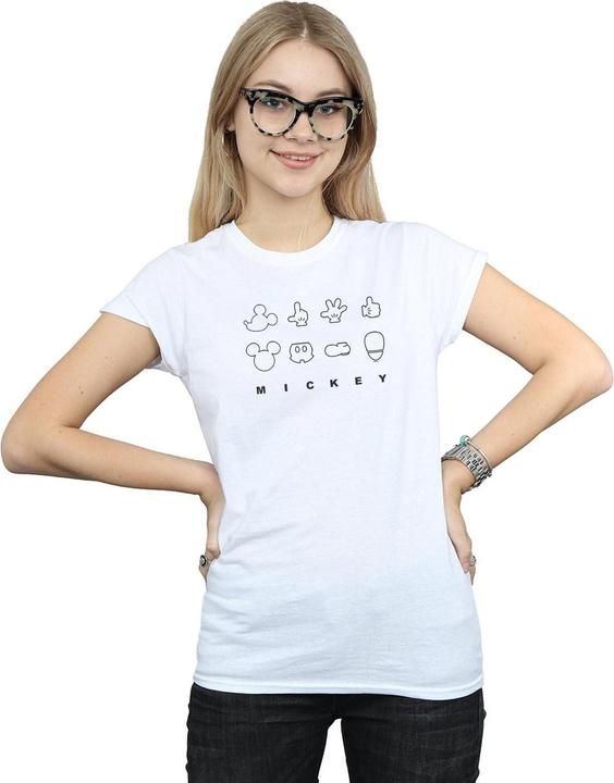Actual product image Disney Womens/Ladies Mickey Mouse Deconstructed Cotton T-Shirt (M)