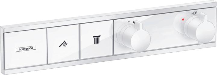Actual product image hansgrohe RainSelect thermostat concealed for 2 consumers (matt white)