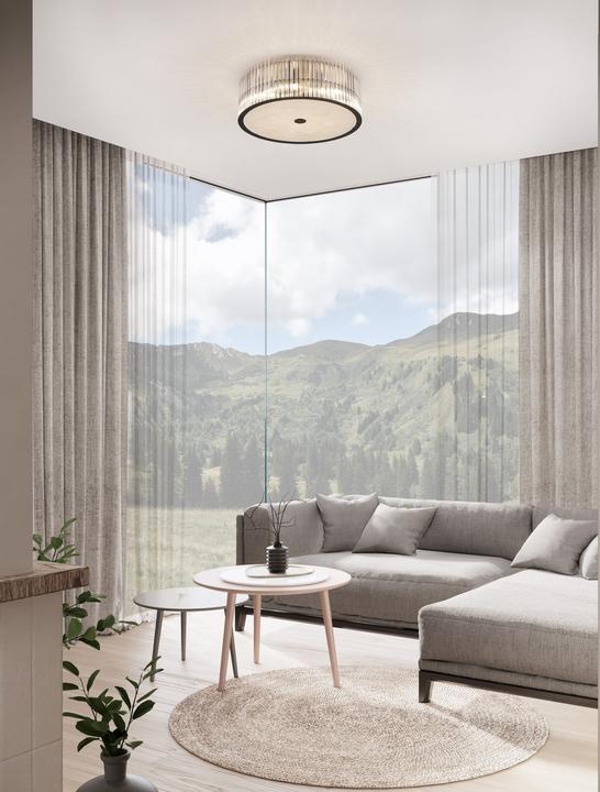 Productafbeelding Nova Luce BAROK plafondlamp G9 6-voudig zwart 17x47cm dimbaar 9006058