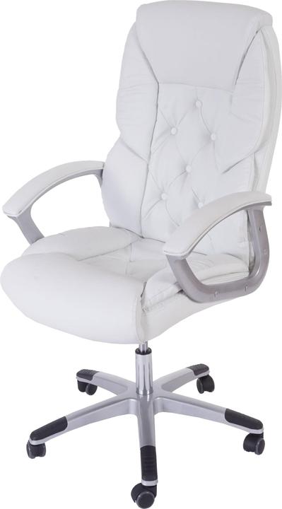 Produktbild Swisshandel24 Profi-Bürostuhl XXL, Chefsessel Drehstuhl, 150kg belastbar Kunstleder - weiss