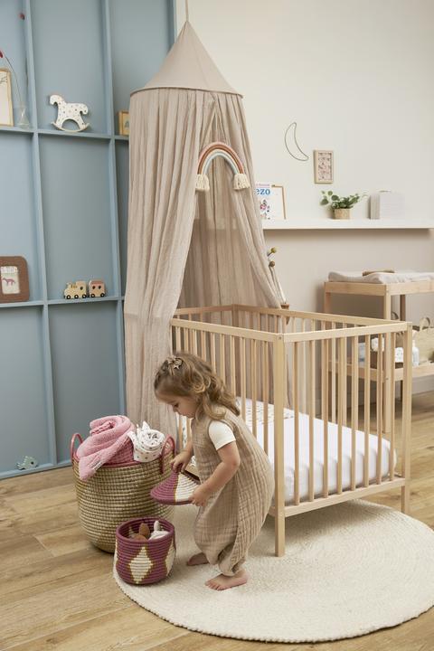 Actual product image Meyco Baby Uni baby summer sleepsuit jumper - pre-washed muslin - sand - 92cm (92 cm)