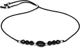 Agato Cord bracelet with onyx beads HE18R3S-BK