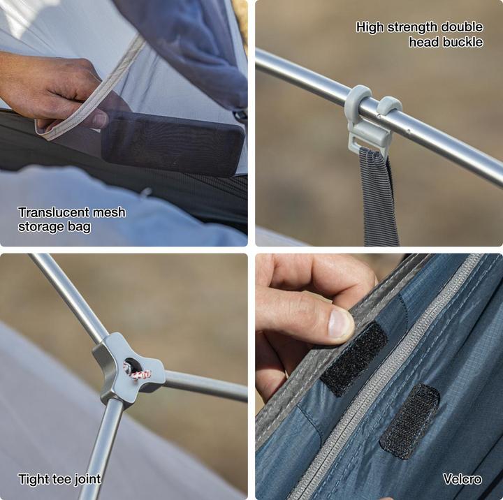 Image du produit Naturehike Ultralight one-man cloud up-1 tent new version 20D navy+ mats (1 personne)