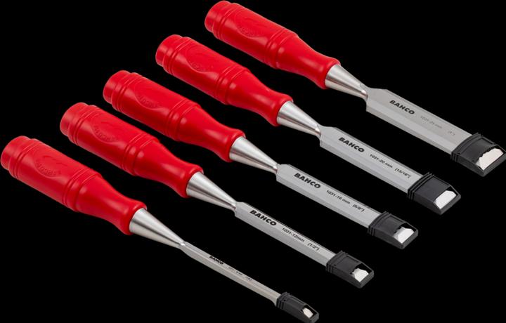 Produktbild Bahco Stechbeitelsatz mit Griff aus Polypropylen - fünfteilig/Blister-Verpackung (25 mm)