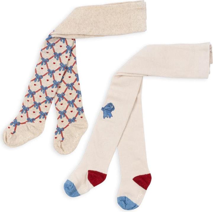 Image du produit Konges Slojd 2Pack collants Jacquard Bow Mix (116, 104/110, 92/98, 80/86)