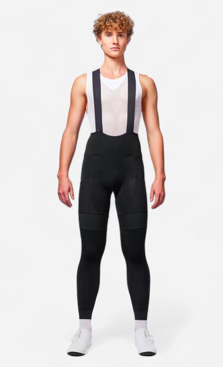 Immagine prodotto Van rysel Pantaloncini da ciclismo invernali lunghi con bretelle per ciclismo su strada da uomo nero (XL)