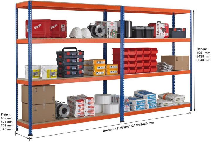 Image du produit Schulte Lagertechnik Rayonnage grande capacité Z1 avec panneaux d'aggloméré