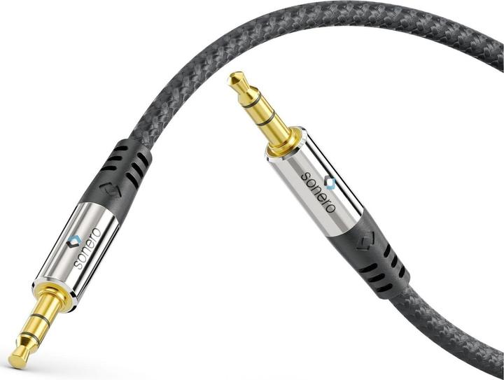 Produktbild Sonero Audio-Kabel 3.5 mm Klinke mit Nylonmantel 5 m (5.50 m, 3.5mm Klinke (AUX))