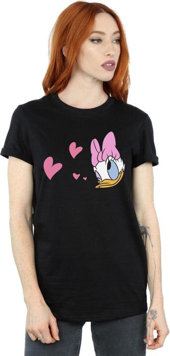 Actual product image Disney Womens/Ladies Daisy Duck Kisses Cotton Boyfriend T-Shirt (S)