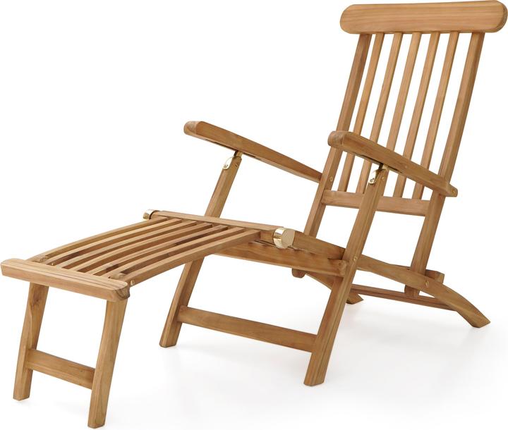 Produktbild Axi Costa Deckchair Liegestuhl aus Teakholz mit Kissen (170.60 cm)
