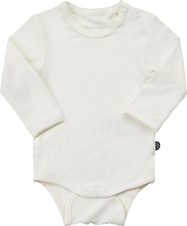 Actual product image Minymo Long Sleeve Bodysuit Bamboo White Gr. 62 (62)