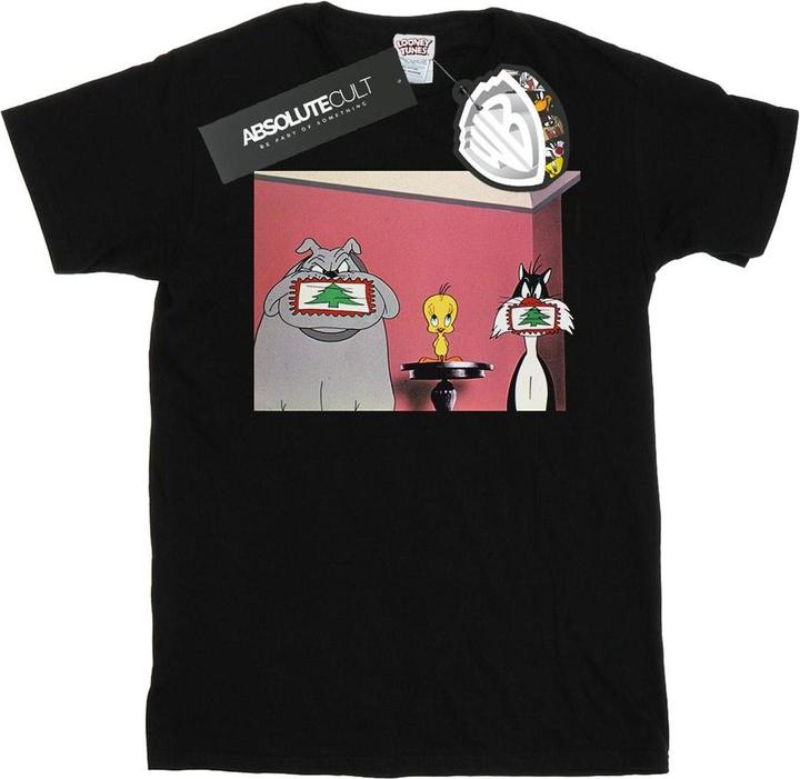 Looney Tunes Christmas Postcard TShirt (S)