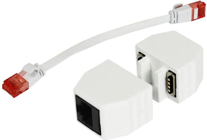 Actual product image Allnet RJ45 magnetic fuse coupling, ejector socket, PoE-capable, up to 10 GBit (Network coupling)
