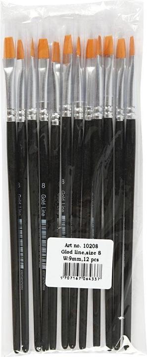 Image du produit Creativ Company Pinceau en poils de nylon 8 mm, plat, 12 pièces (8 mm)