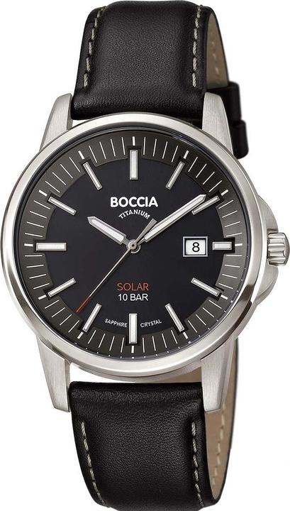 Image du produit Boccia 3643-02 Montre Homme Solar Titanium 39mm 10ATM (Montre analogique, 39 mm)