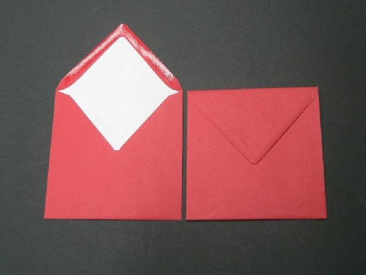 Produktbild Blanke Briefumschläge 164x164mm 100g/qm gummiert VE=100 Stück rot (100 x)