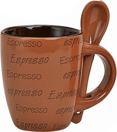 Immagine prodotto Beanarella Tazza da caffè espresso con cucchiaino, ceramica, 7 cm, beige (50 ml)