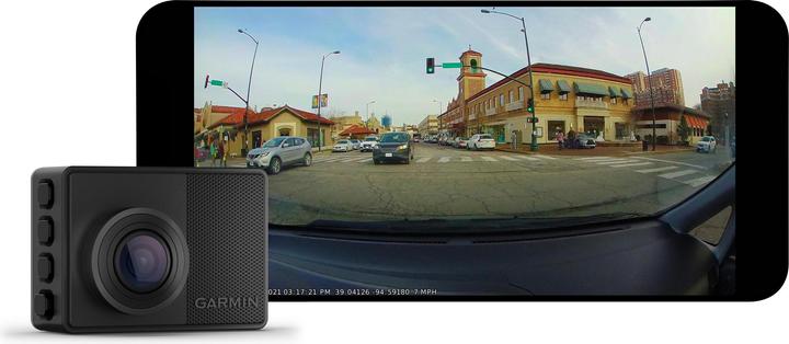 Image du produit Garmin Dash Cam 67W (Bluetooth, Accéléromètre, Récepteur GPS, Indicateur intégré, WQHD)
