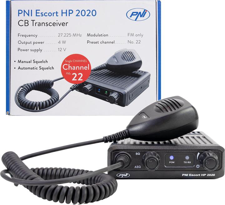 Produktbild PNI CB-Funkgerät Escort HP 2020 Einkanal 22 Frequenz 27,225 MHz, ohne Rauschen, wahrscheinlich das l