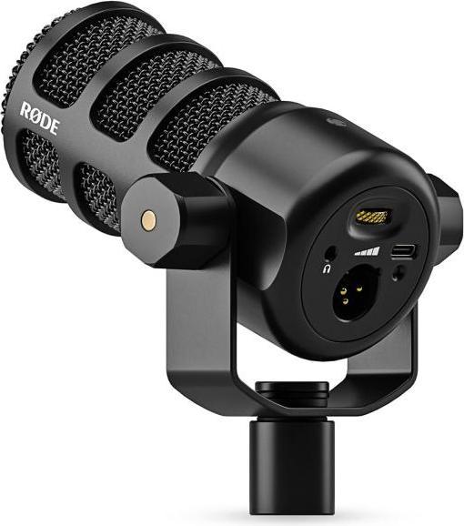 Actual product image RØDE Podmic USB microphone with WS14PU pop screen purple and cable