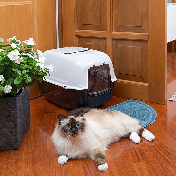 Image du produit Ferplast Caisse chats fermée Prima Black (Bac à litière ouvert)