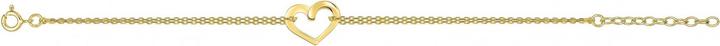 Actual product image Lara Gold plated BRACELET - HEART - 16+3 CM (GASSED MÖSSING)
