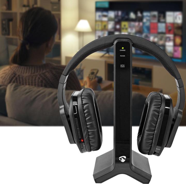 Actual product image Nedis HPRF321BK (No noise cancelling, 8 h, Wireless)