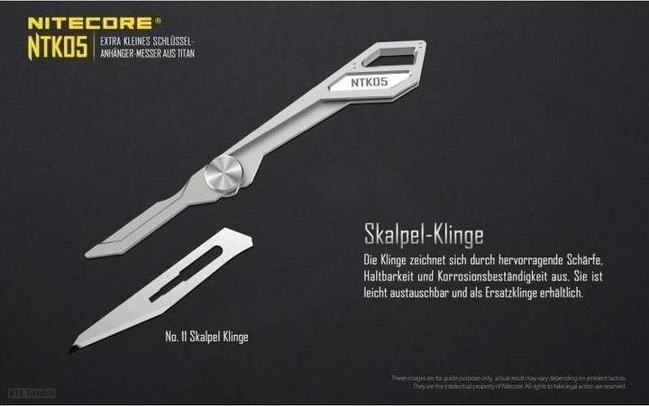 Immagine prodotto Nitecore Coltello in titanio NTK05