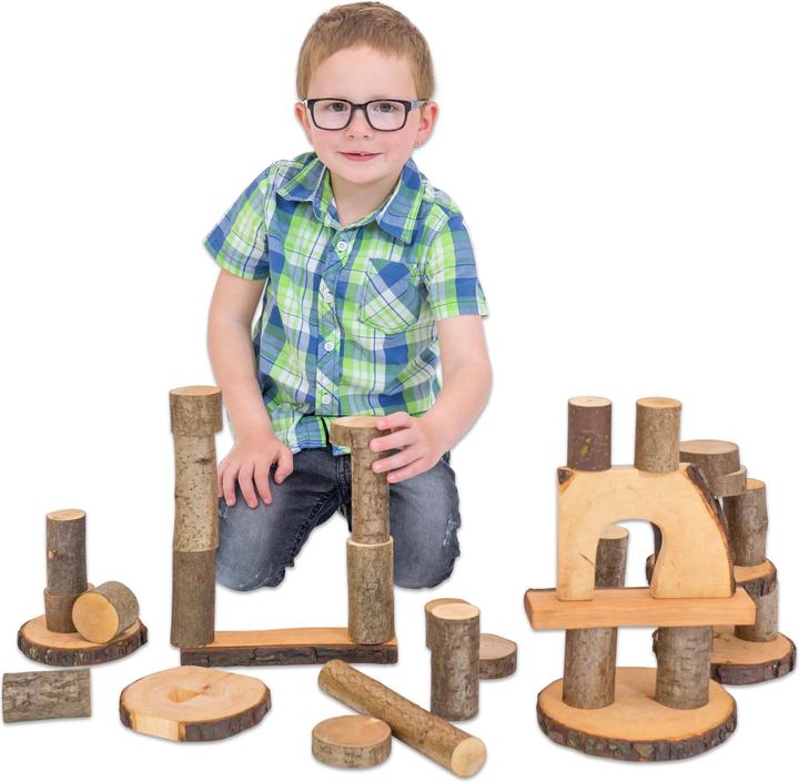 Immagine prodotto Magic Wood 36 blocchi di alberi in un sacchetto con coulisse