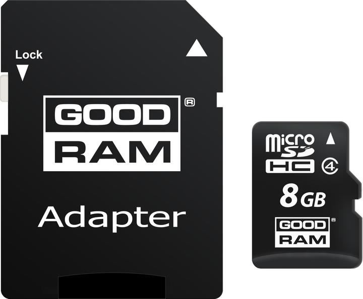 Produktbild Goodram 8GB Micro SDHC (8 GB, microSDHC, U3, UHS-I)