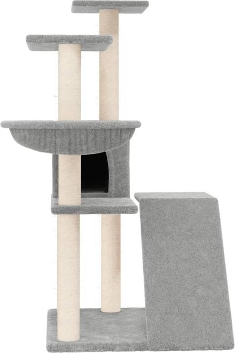 Produktbild VidaXL Kratzbaum Sisal-Kratzsäule Katzenkratzbaum Katzenbaum Spielbaum Hellgrau (94 cm, Hellgrau)