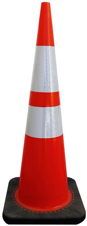 Rs Pro Arancione Cono stradale in PVC bianco, H 900 mm