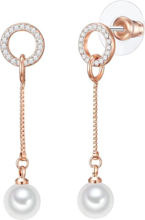 Lulu & Jane Messing Glaskristall Muschelkernperle roségold - 33018 (Messing)