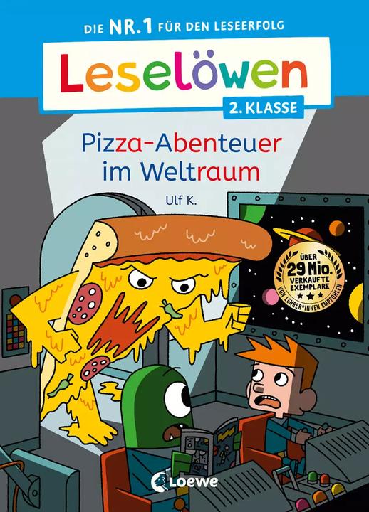 Produktbild Leselöwen 2. Klasse - Pizza-Abenteuer im Weltraum (Deutsch, Ulf K., Loewe Erstlesebücher, Loewe Erstes Selberlesen, 2023)