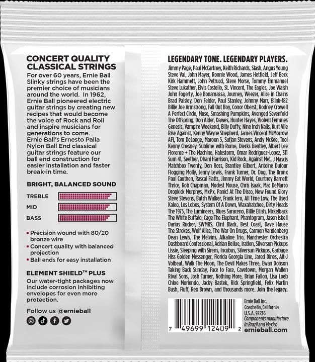 Nährwerte und Zutaten Ernie Ball Akustik Ernesto Palla (6 x, Gitarre, 0.04")