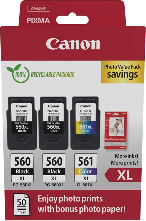 Actual product image Canon PG-560XLx2/CL-561XL (M, FC, C, Y)