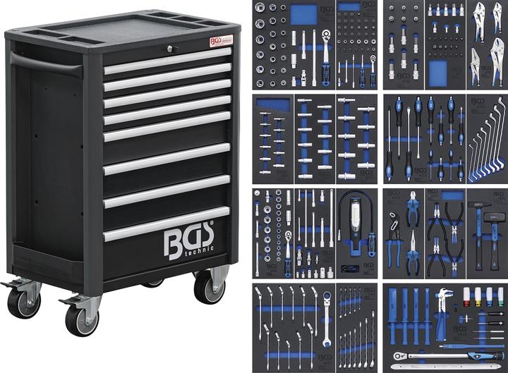Produktbild BGS Werkstattwagen Profi Exclusive | 8 Schubladen | mit 259 Werkzeugen (8 x)