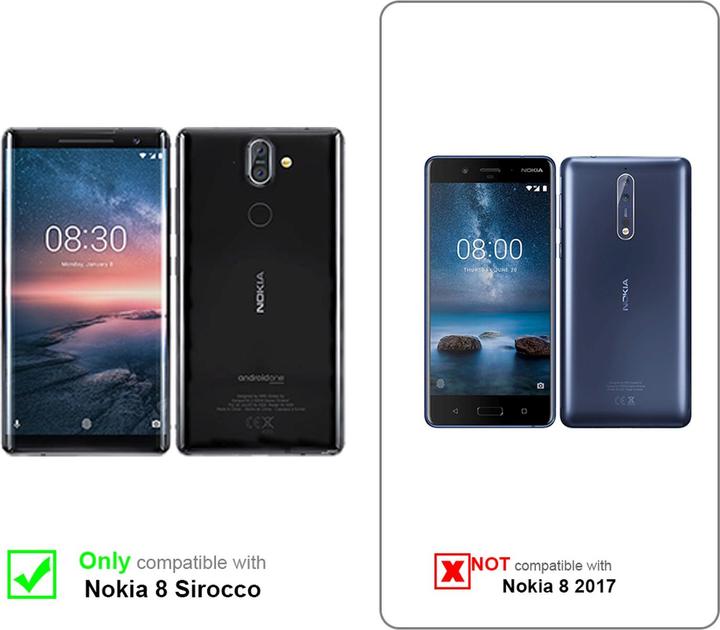 Produktbild Cadorabo Book Jeans Optik Cover (Nokia 8 Sirocco)