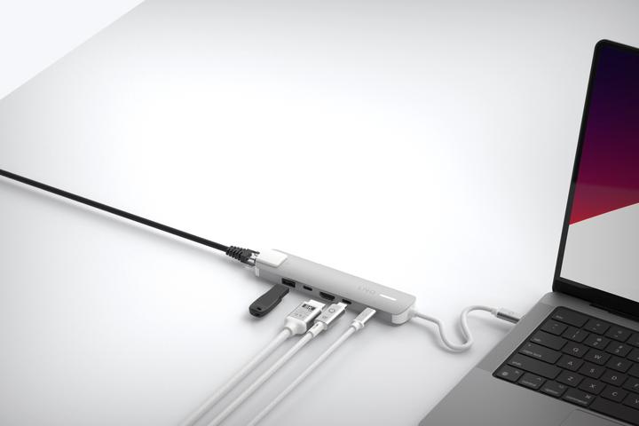 Actual product image LINQ Connects 6in1 PRO USB-C Multiport Hub 140W (USB-C, 6 Ports)
