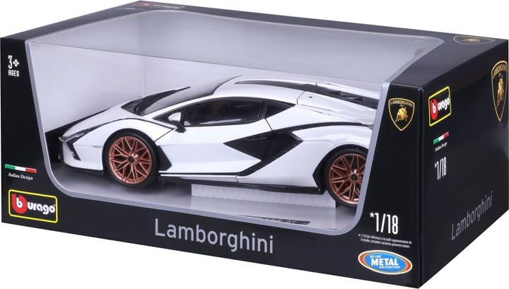 Actual product image Bburago Lamborghini Sian FKP 37 1/18 white / black