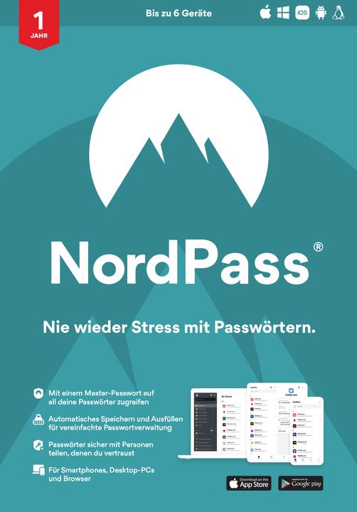 Actual product image NordVPN NordPass Password Manager (6 User, 12 months)