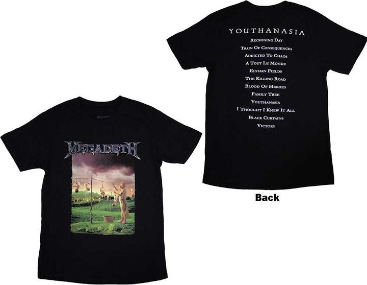 Megadeth Youthanasia Tracklist Back Print