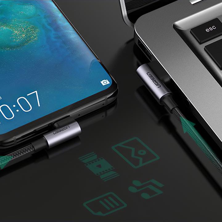 Immagine prodotto Ugreen Cavo dati da USB-C angolato a USB-A 2.0 angolato 3A (2 m, USB 3.0)
