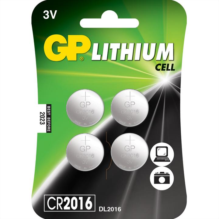 Actual product image GP Batteries Lithium CR2016 (4 pcs., CR2016, 90 mAh)