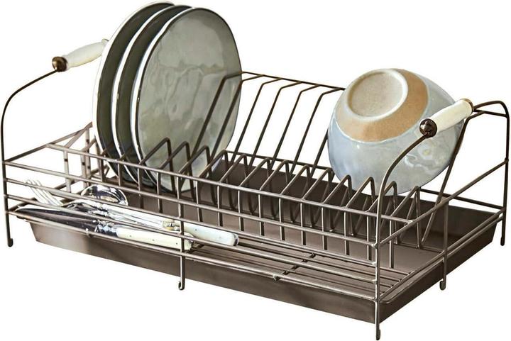 Actual product image Loberon Dish rack Nara antique gray
